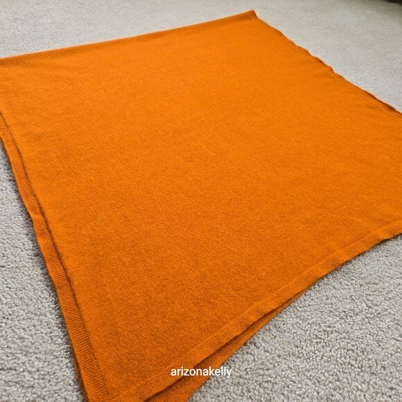 The Travelwrap Company Cashmere Scarf/Wrap Orange with Storage Bag Scotland - Picture 8 of 13